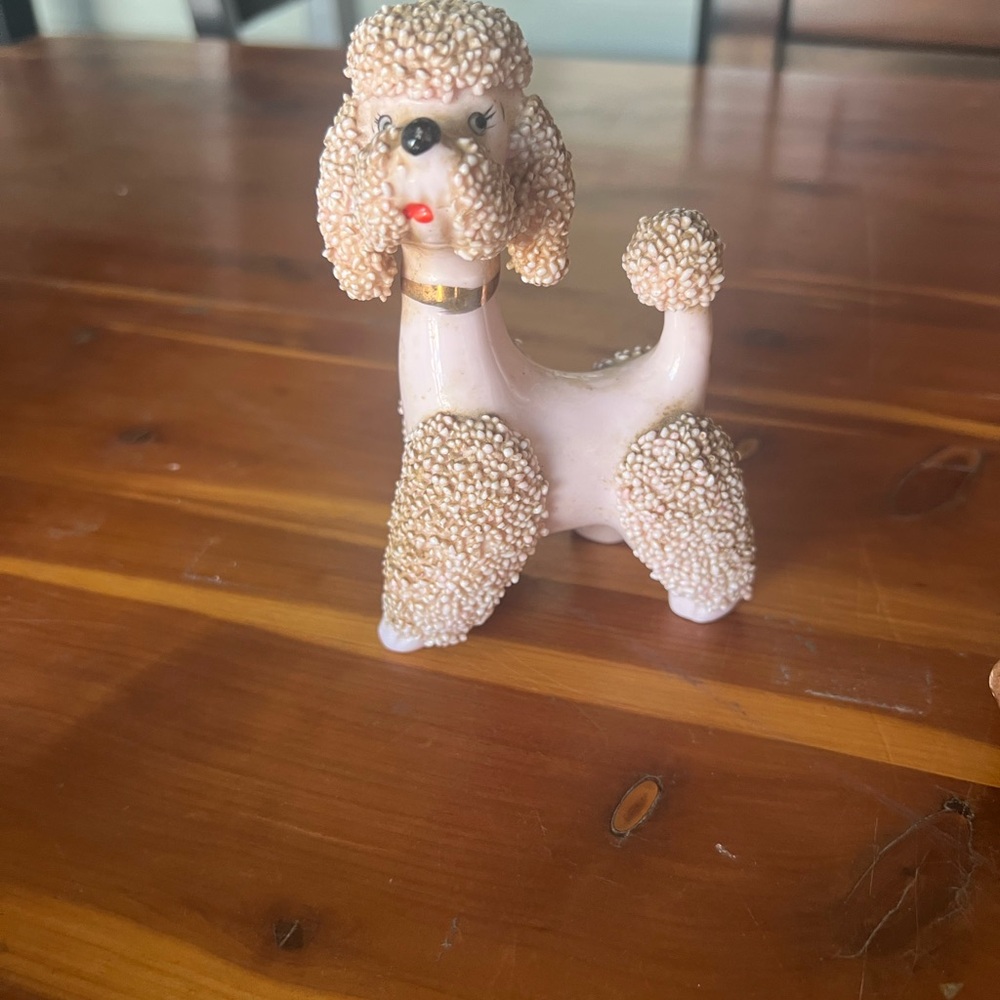 Vintage Elegant Cream Poodle Figurine